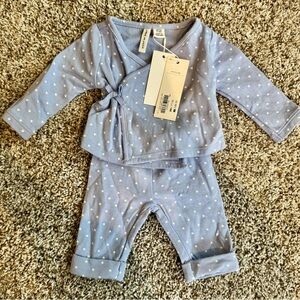 NWT Preemie Janie and Jack Baby Blue Star Print Outfit